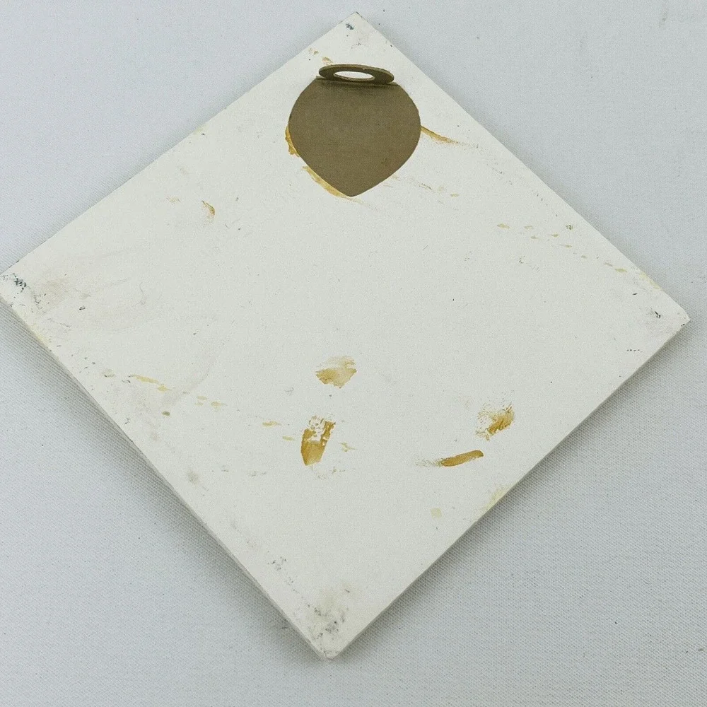 Vintage Kemptone Deer Tile‎ Set of 2 Ivory Blue Pink Flowers 4x4 Original Box